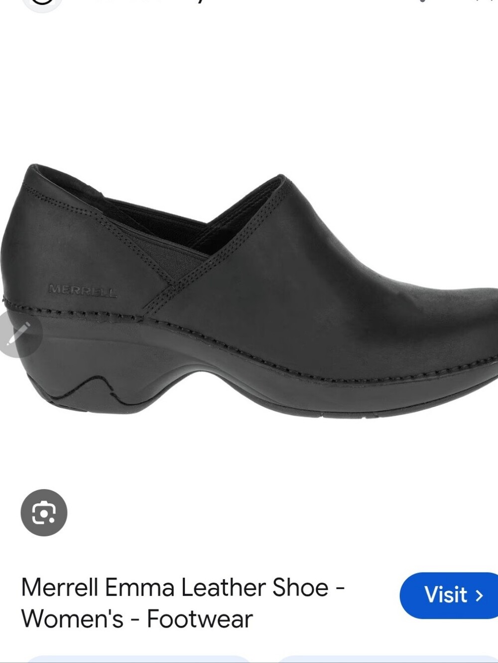 Merrell Emma Leather Slip-On Clog in Black